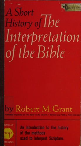 Cover for A short history of the interpretation of the Bible
