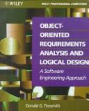 Cover for Object-oriented requirements analysis and logical design