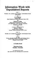 Cover for Information work with unpublished reports.
