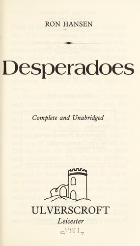 Cover for Desperadoes