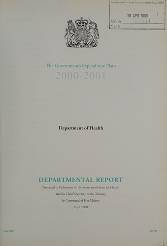 Cover for Departmental report