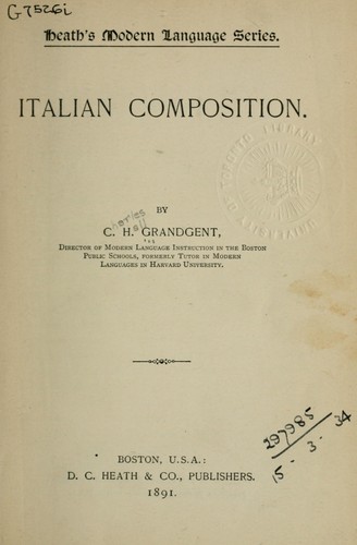 Cover for Italian composition