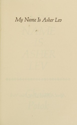 Cover for My Name Is Asher Lev
