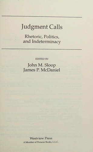 Cover for Judgment calls