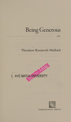 Cover for Being generous