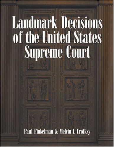 Cover for Landmark Decisions of the United States Supreme Court