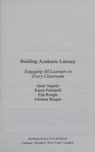 Cover for Building Academic Literacy