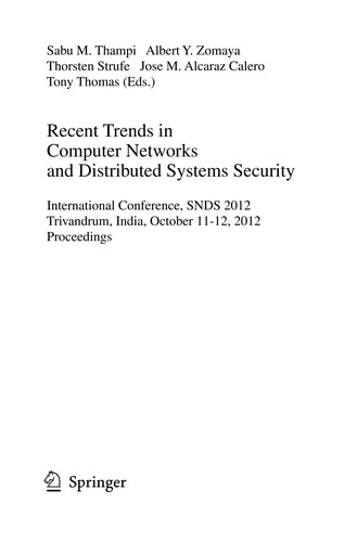 Cover for Recent Trends in Computer Networks and Distributed Systems Security