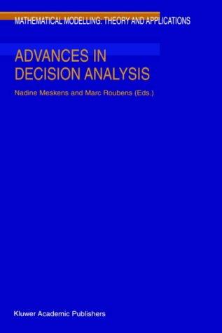 Cover for Advances in decision analysis