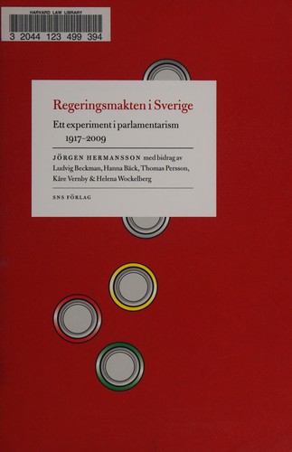 Cover for Regeringsmakten i Sverige