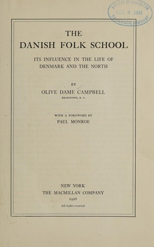 Cover for The Danish folk school