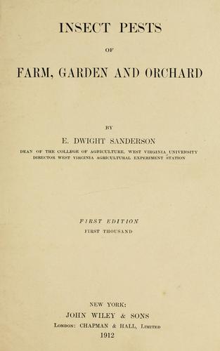 Cover for Insect pests of farm, garden and orchard