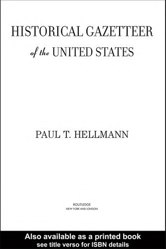 Cover for Historical gazetteer of the United States