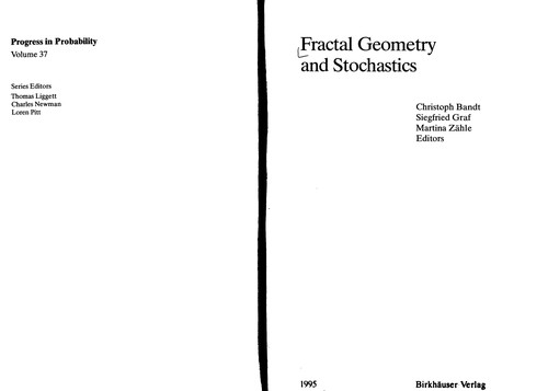 Cover for Fractal geometry and stochastics