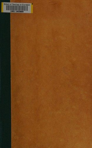 Cover for Nature and the supernatural in the theology of Horace Bushnell.