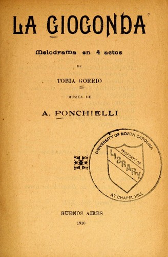 Cover for La Gioconda