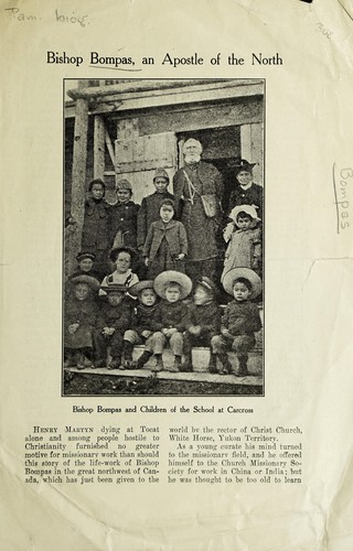 Cover for Bishop Bompas, an apostle of the north