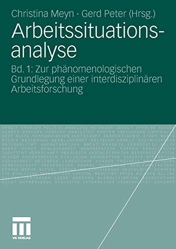 Cover for Arbeitssituationsanalyse : Bd. 1