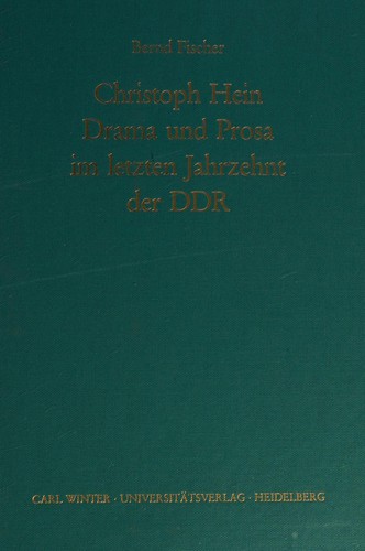 Cover for Christoph Hein