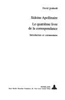 Cover for Sidoine Apollinaire, le quatrième livre de la correspondance