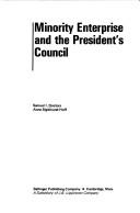 Cover for Minority enterprise and the President's Council