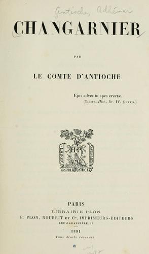 Cover for Changarnier