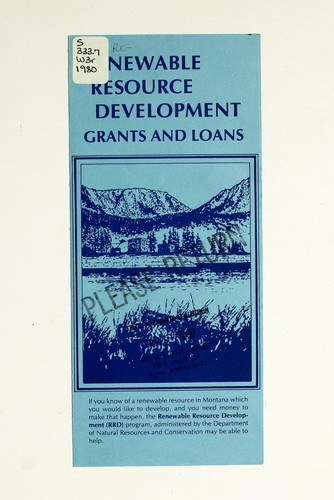 Cover for Renewable resource development