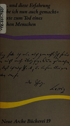 Cover for "... und diese Erfahrung habe ich nun auch gemacht"