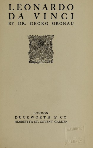 Cover for Leonardo da Vinci