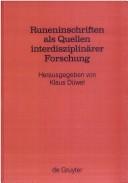 Cover for Runeninschriften Als Quelle Interdisziplinarer Forschung