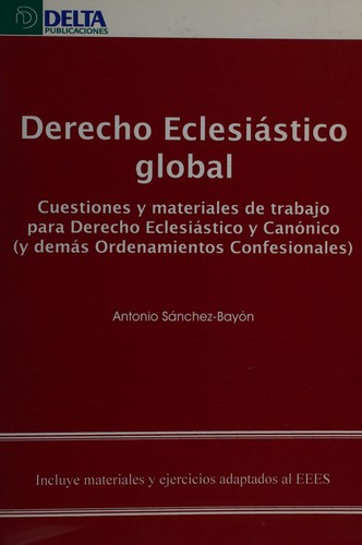 Cover for Derecho eclesiástico global