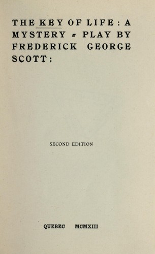 Cover for The key of life