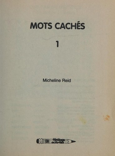 Cover for Mots cachés
