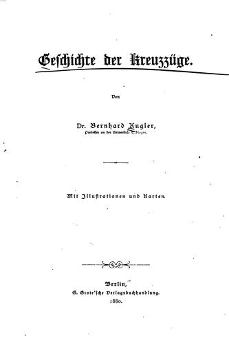 Cover for Geschichte der kreuzzüge