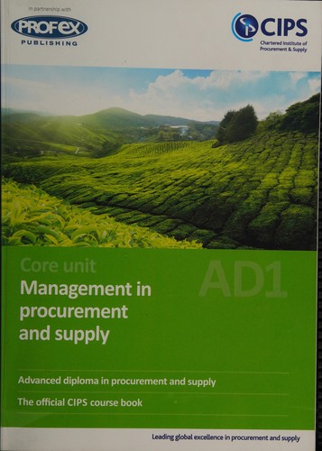 Cover for Management in procurement and supply