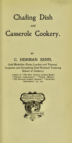 Cover for Chafing dish and casserole cookery