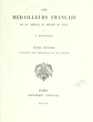 Cover for Les médailleurs français du 15e siècle au milieu du 17e