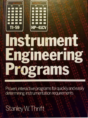 Cover for TI-59 and HP-41CV instrument engineering programs