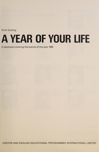 Cover for International yearbook 1986