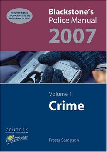 Cover for Blackstone's Police Manual: Volume 1