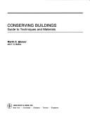 Cover for Conserving buildings