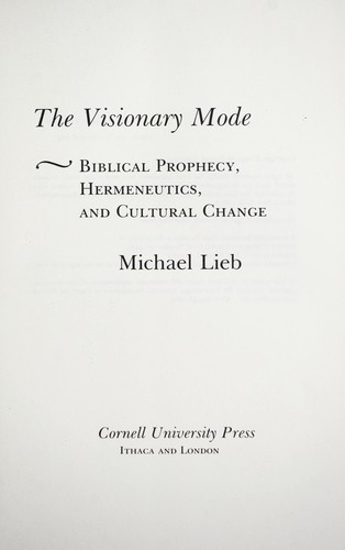 Cover for The visionary mode