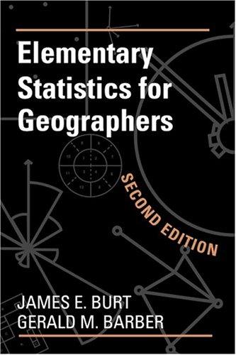 Cover for Elementary Statistics for Geographers