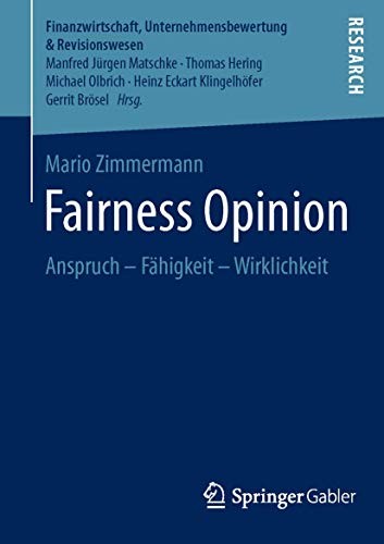 Cover for Fairness Opinion