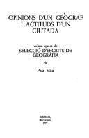 Cover for Opinions d'un geògraf i actituds d'un ciutadà