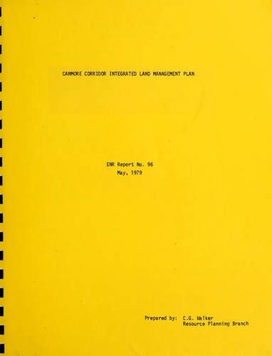 Cover for Canmore Corridor integrated land management plan