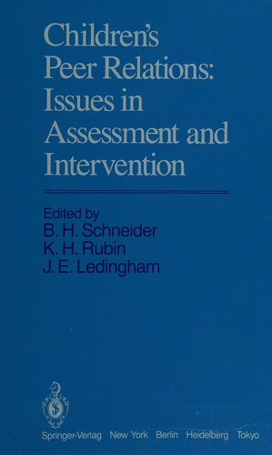 Cover for Children's peer relations