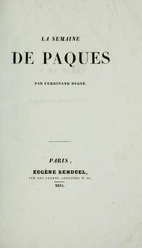 Cover for La semaine de pâques