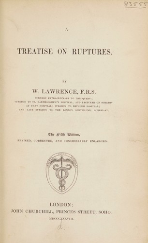 Cover for A treatise on ruptures.