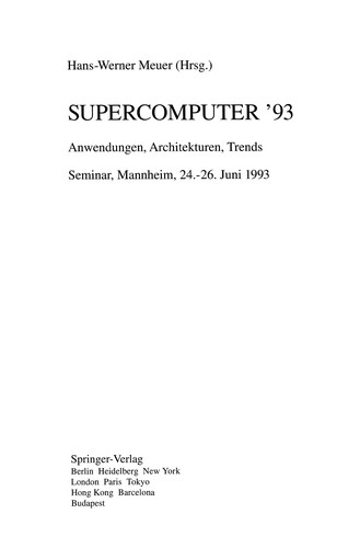 Cover for Supercomputer '93